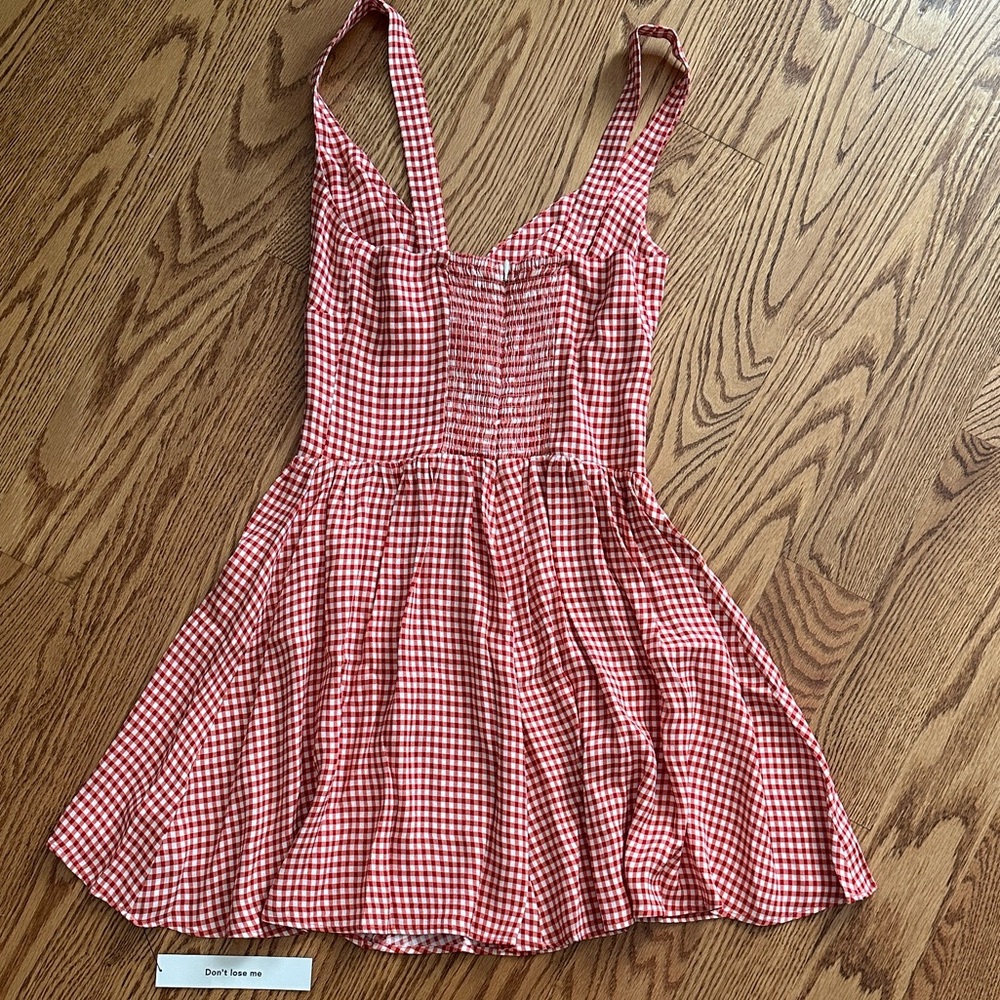 Reformation Red Gingham Mini Dress - Picture 8 of 8